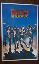 VG+ KISS Destroyer Vintage Poster 1976 AUCOIN 22 x 34 Gene Simmons - NEW NOS