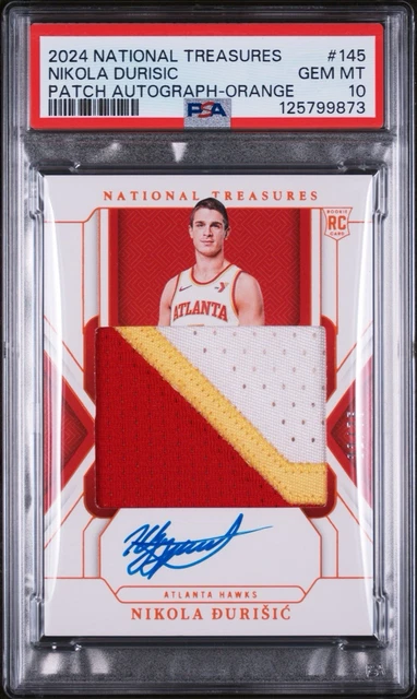 2024 National Treasures Nikola Durisic Rookie Patch Auto Orange /75 PSA 10 RPA