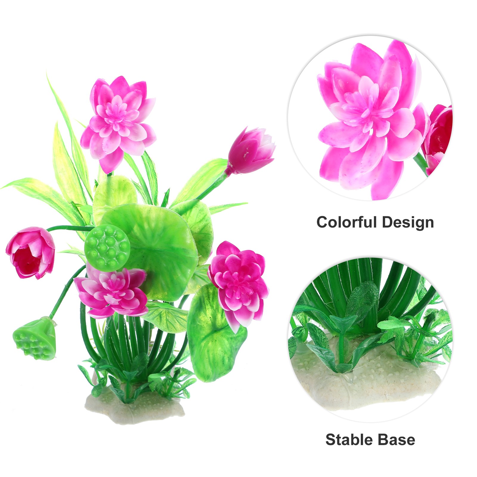 1pcs Pesciera Acquario Decorazioni Piante PE Ceramica Piante Decorazione 8,27" foto 3