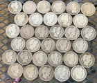 Lot Of Thirty-Three (33) BARBER (or LIBERTY HEAD) QUARTERS 90% SILVER see descri