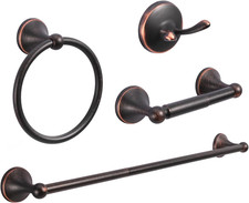 Classic Bathroom Hardware 4-Piece Set,Oil-Rubbed Bronze