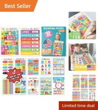 Spanish Posters for Classroom - 12 Bilingual Educational Posters for Spanish ...