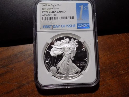 2022-W Proof American Silver Eagle - NGC PF70 ULTRA CAMEO First Day of Issue