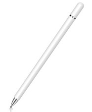 Stylus Touch Screen Pen Fiber Tip Aluminum Lightweight White for Cell Phones