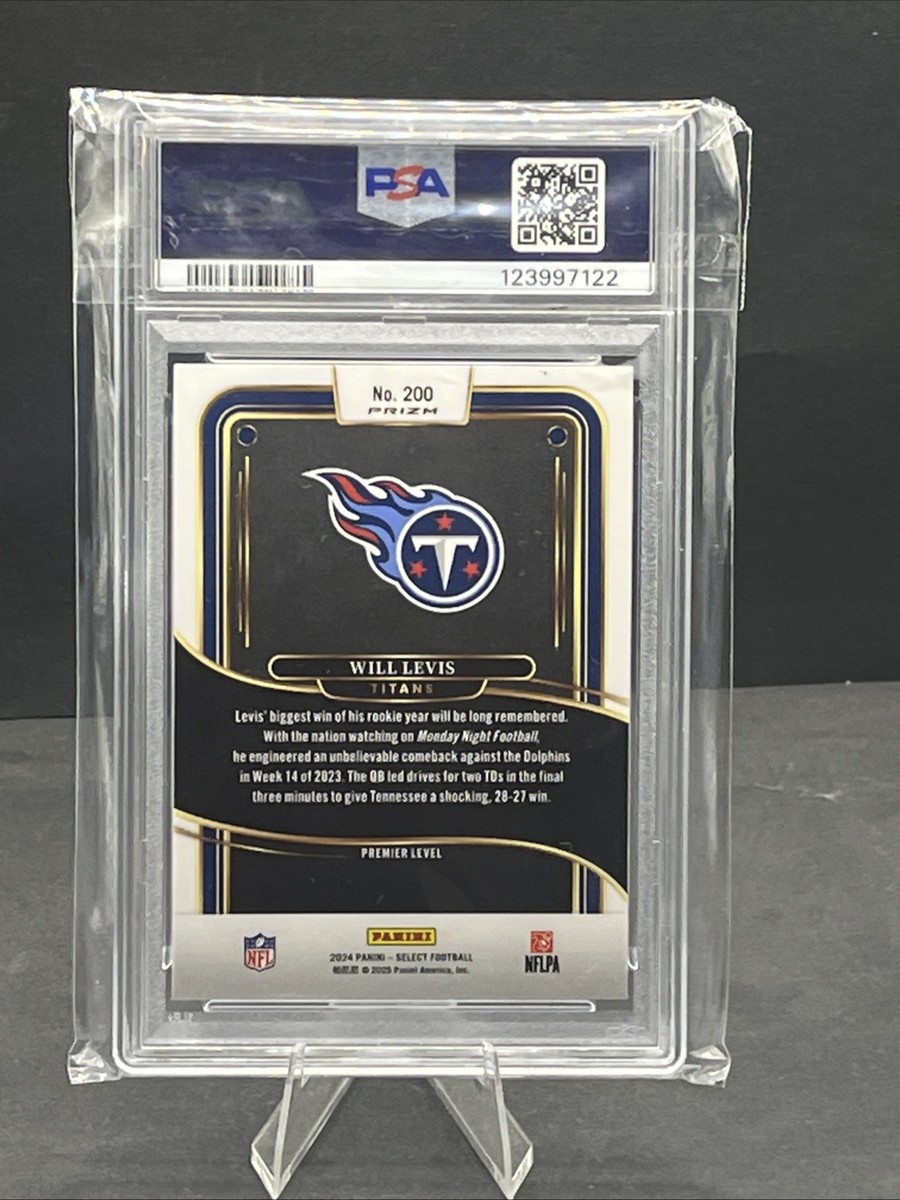2024 Panini Select - Premier Level Will Levis #200 Zebra Prizm for