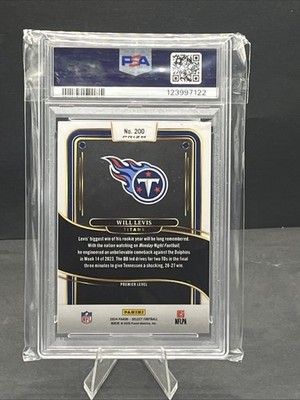 2024 Panini Select - Premier Level Will Levis #200 Zebra Prizm for