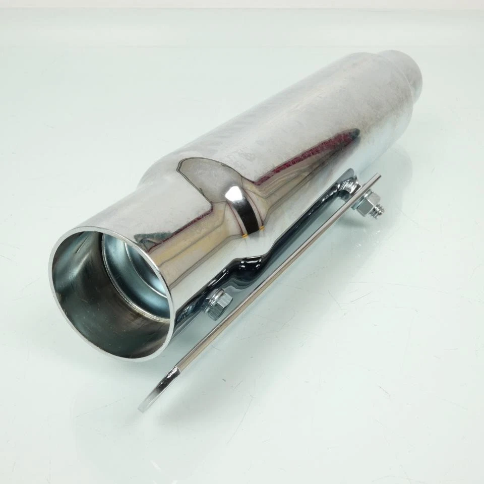 Silencieux d échappement Générique Shorty chromé longueur 304mm pour moto Neuf - Photo 4/4