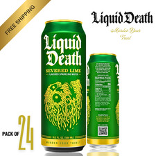 Liquid Death Severed Lime Flavoured Sparkling Water 19.2 Fl Oz Pack Of 24
