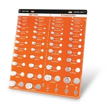 54 Nut and Bolt Thread Checker Standard and Metric,Bolt Size and Thread Gauge...