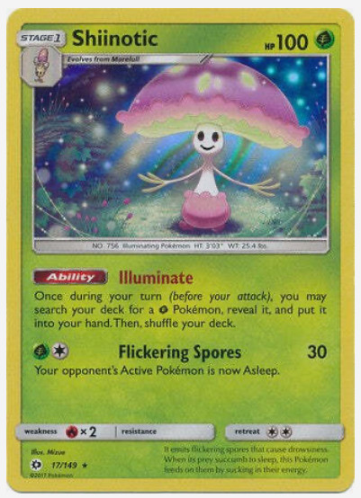 Shiinotic - 17/149 - Holo Rare - Pokemon - Sun & Moon Base Set -  NM/M