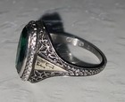 Vintage 1979 John Roberts 'JC' Emerald Green Siladium School Class Ring -Size 6  — photo 4