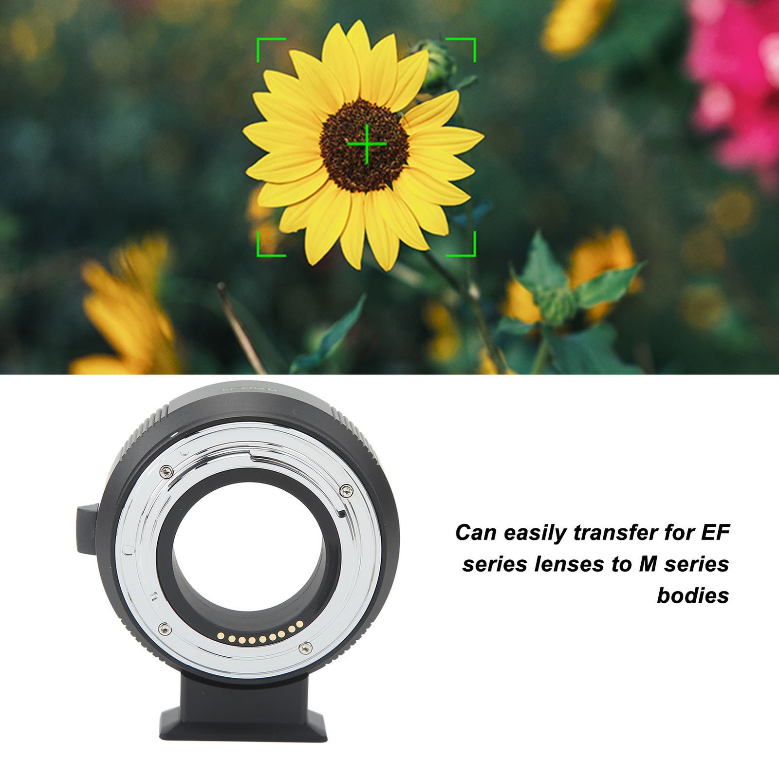 Auto Focus Lens Adapter For EF EFS With Eye Focus For M Cameras Aluminum Use