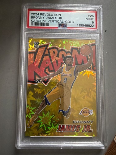 Bronny James Jr. [Gold] #25 2024 Panini Revolution Kaboom Vertical card