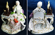 1924 Formerly Antique Meissen Figurine 2685 Woman Spinning Yarn Height 6.5 in