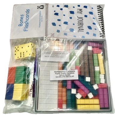 Homeschool Complete 4th Gr Curriculum Bundle Math Manipulatives Base Ten Blocks