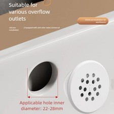 Removable Bathroom Sink Drain Cover Silicone Plugs Prevents Overflows Bad Odor