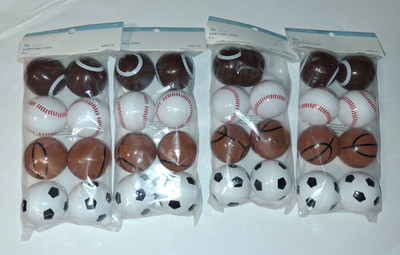 Sports Ball Eggs-Happy Value-8pc-Quantity Of 4-NEW-/ A3-679