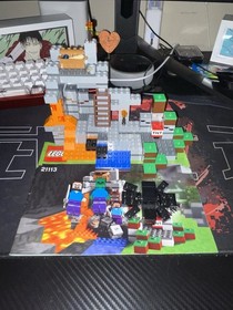 LEGO Minecraft Set 21113 The Cave Complete with Minifigures, 408 Pieces