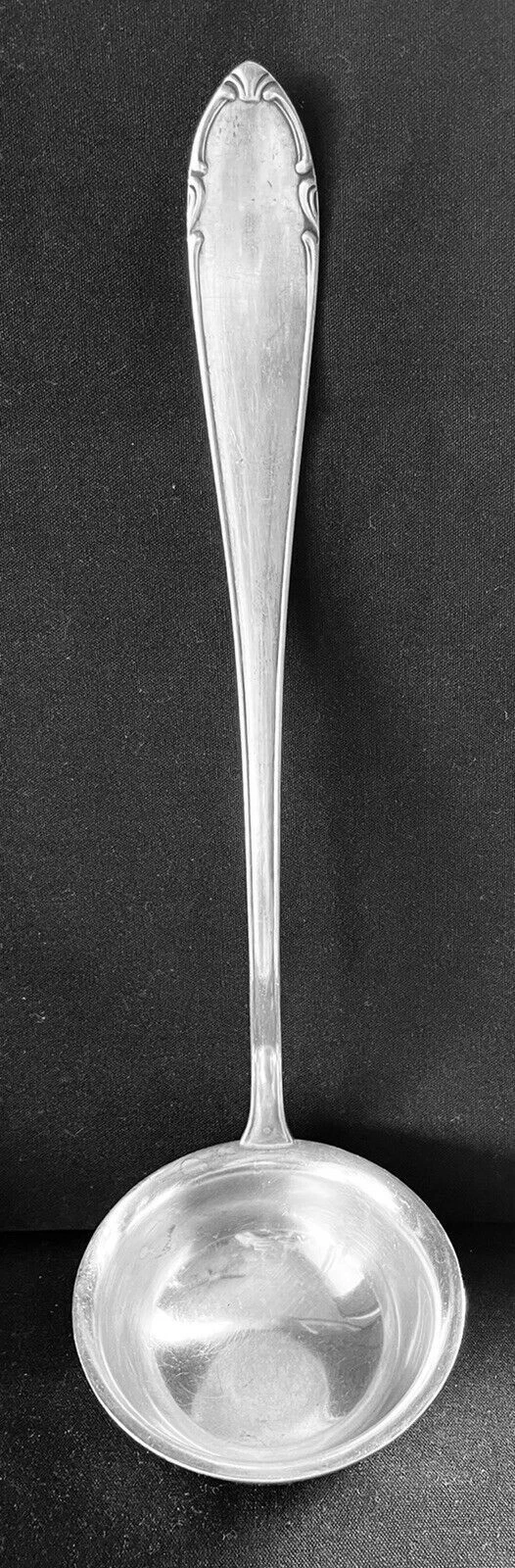 SILVERPLATE Large Soup Punch Ladle Ramstein Germany BMF 90 12 1/8”