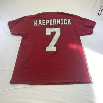 Colin Kaepernick San Francisco 49ers NFL Team Apparel Red #7 TShirt Jersey Large