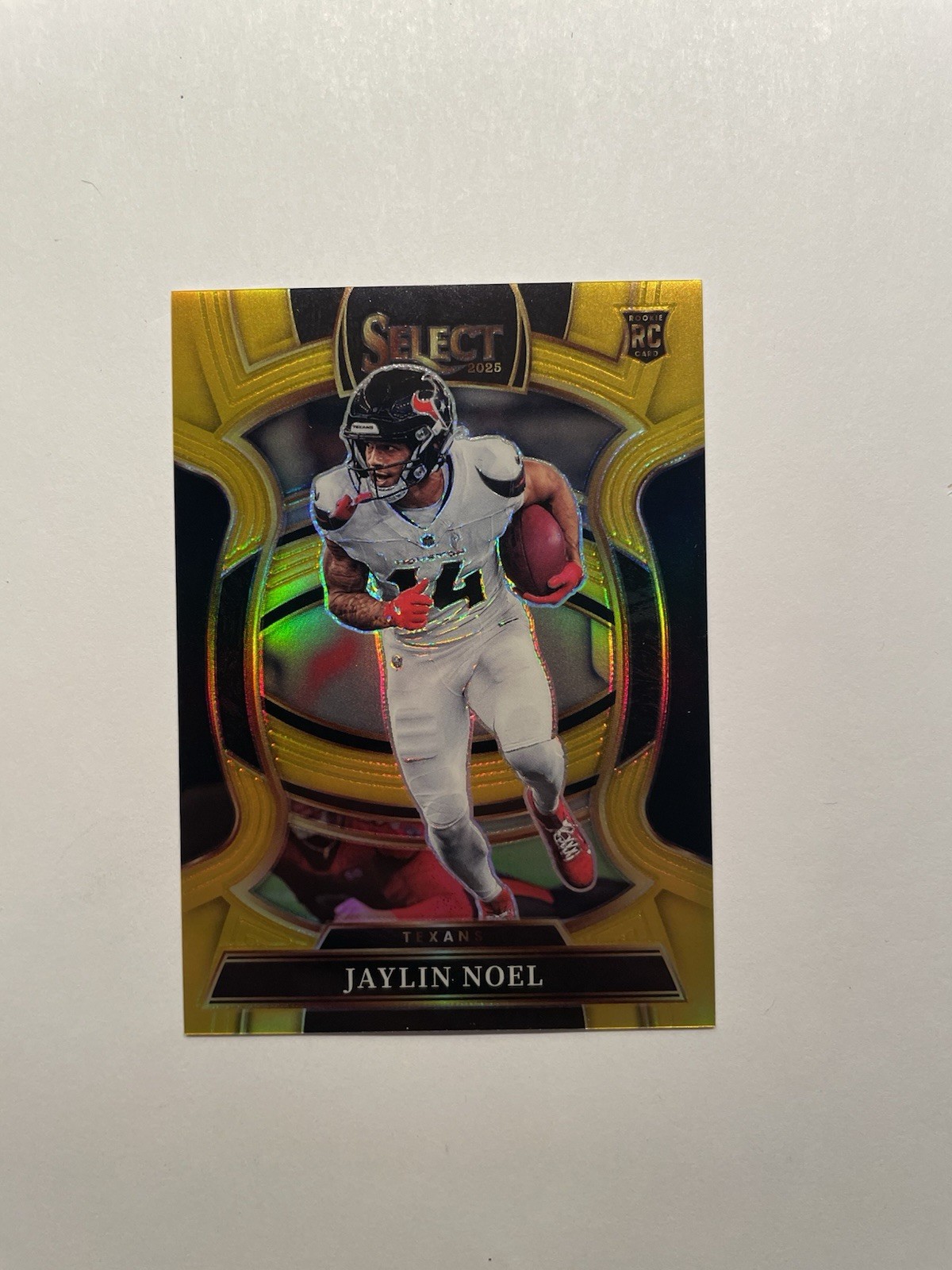 Jaylin Noel - 2025 Panini Select #36 - ROOKIE - Gold Prizm /10 - Houston Texans