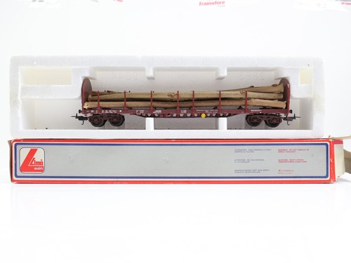 Lima H0 309044 Güterwagen Flachwagen Rungenwagen mit Holzladung 100-3 SNCF / OVP | Condition: Gebraucht