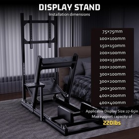 Hottoby Racing Simulator Cockpit 4080Auminum With Monitor Stand Fit Thrustmaster