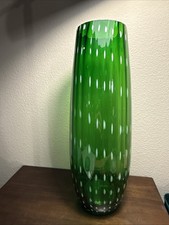 Vintage Murano Glass Vase Green