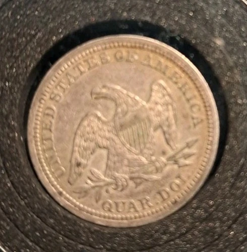 1857 Seated Liberty Quarter AU