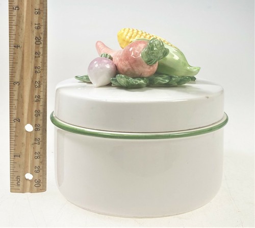 Fitz Floyd Ceramic Vegetable Knob Lid Serving Bowl Vtg Japan - Picture 6 of 7