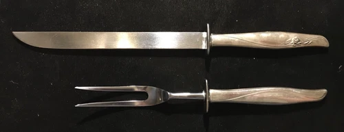 Sterling Silver Flatware - Gorham Sea Rose Steak Carving Set