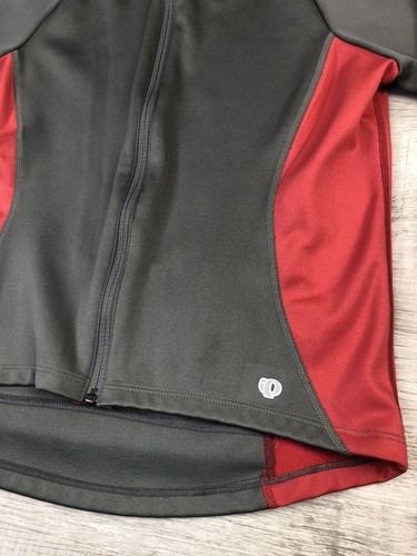 Pearl Izumi Jacket Full Zip Cycling Coat Grey Red Made USA Women’s Size Small - Picture 10 of 24