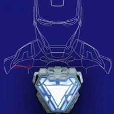 Iron Man Arc Reactor LED Light MK50 Magnet Stark Heart Wearable Cosplay Toy Gift