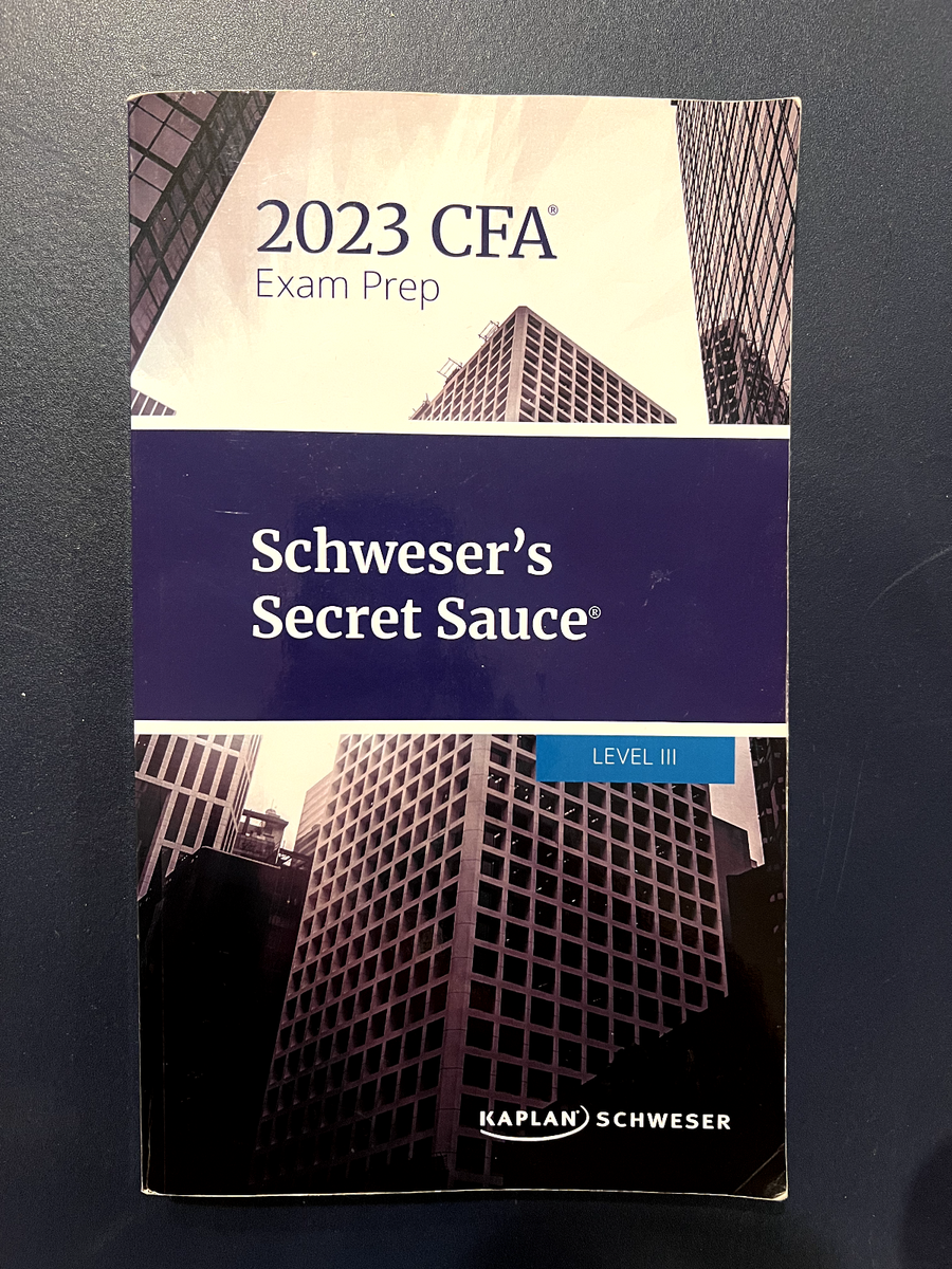 Kaplan CFA Level III Schweser's Secret Sauce | eBay