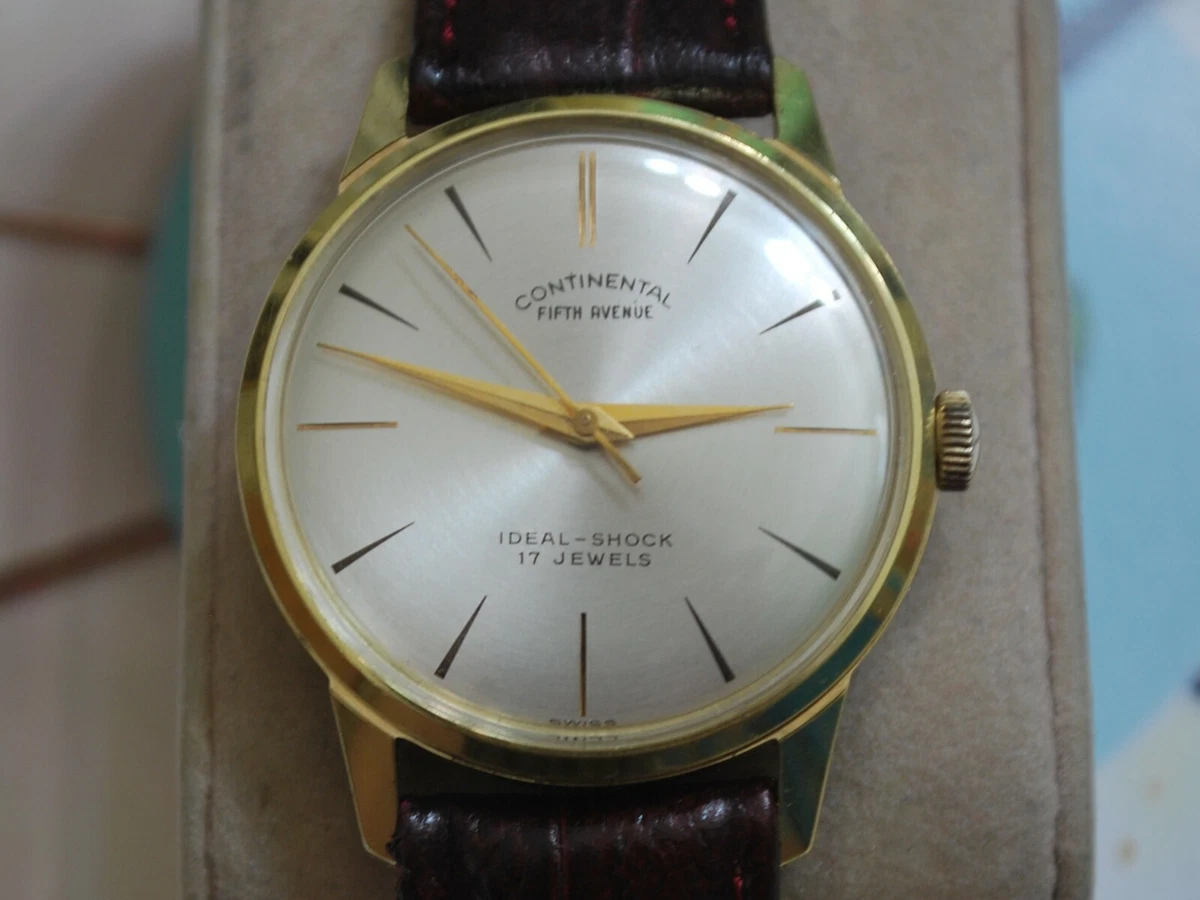 Nice Vintage 1960s CONTINENTAL Fifth Avenue GP 17J Manual Wind Men s Watch