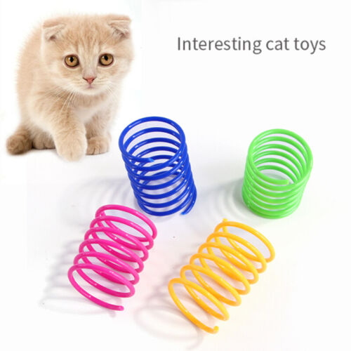 20Pcs Cute Cat Spring Toys Wide Durable Heavy Gauge Plastic Toys For Interact.bf - Imagen 1 de 7