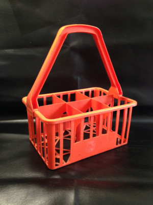 Porte-bouteilles 70’s en plastique orange