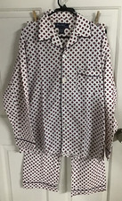 Troy Hill Vintage Mens Large Long Sleeve Button Front 2 Piece Pajamas