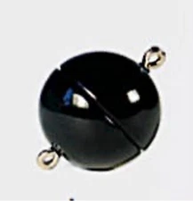 Black Magnetic Clasps from Golden Twin Clasps in Four Sizes and Two Finishes