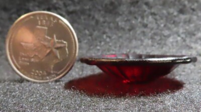 Bowl Platter Red Glass Dishes Dish Large Serving Buffet 1:12 Mini HB036