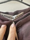 Katherine Story Pants, SZ 1, Wide Leg Fray Hem, Hand Dyed Shibori Linen, Vintage — photo 5
