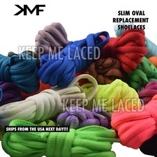 KMF Slim Oval Replacement Shoelaces For All Shoes Vibrant Laces Buy 2 Get 1 Free