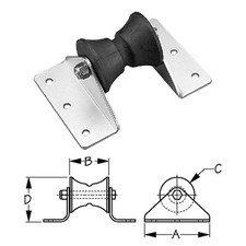 Medium Stainless Steel Platform Mount Bow Anchor Roller for Boats