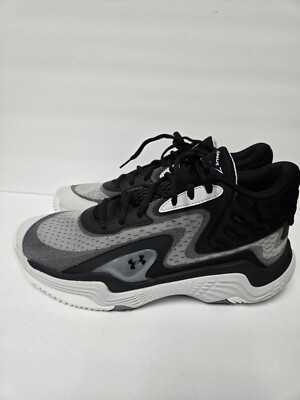 Under Armour Men's Spawn 7 Size 11 Basketball Shoes Black/White