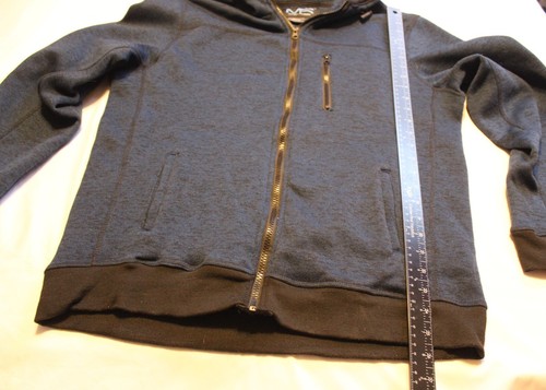 Mack Russo Jacke Herren Large Full Zip Kapuze Navy Blau Manschetten Knopfzug SCHARF! - Bild 7 von 10