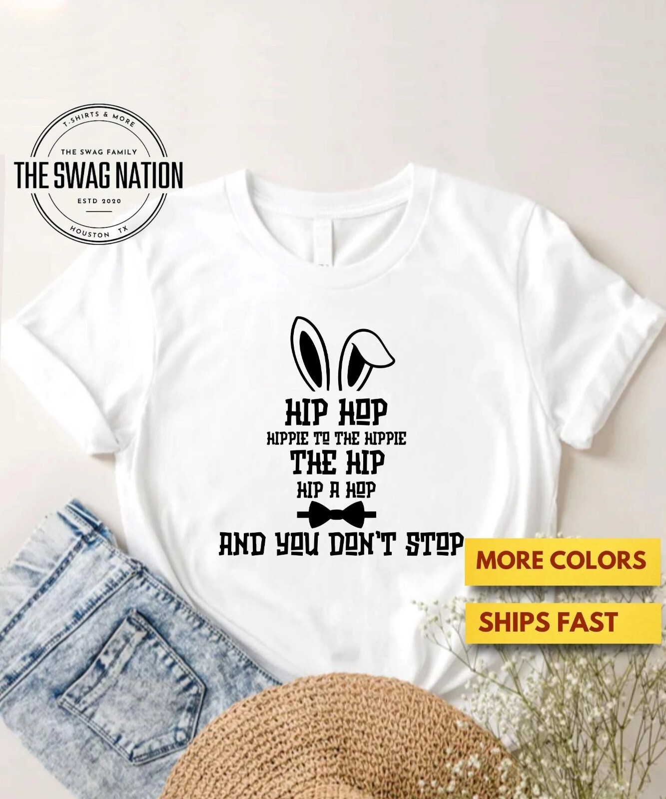 PONY Camicia coniglietto pasquale Rappers Delight vecchia scuola camicia regalo umorismo coniglietto pun coniglietto