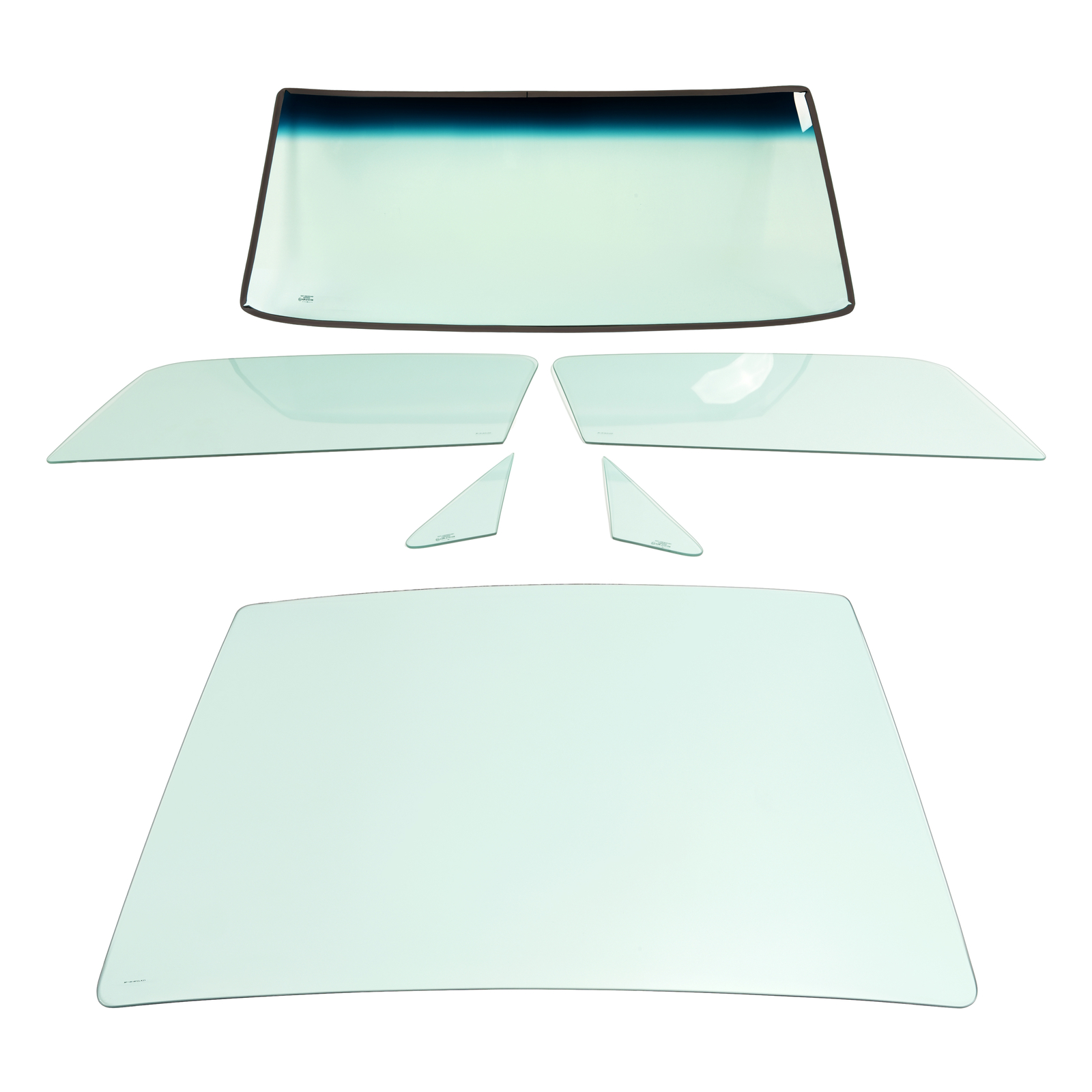 Front & Rear Back &Side Door Windshield Window Glass Fits Ford Mustang 1967-1968