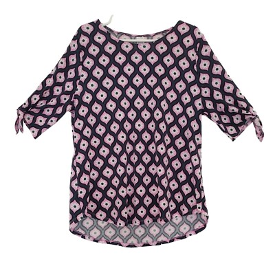 West Loop Women's 3/4 Sleeve Floral Print Blouse Polyester/Spandex Extra Large