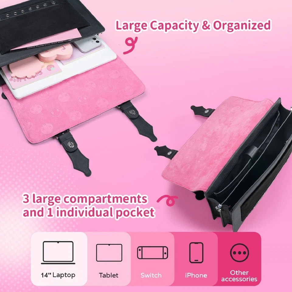 Mochila Bolso de Hombro Bolso Escolar Alta Capacidad Niña Bandolera Bolso Cartera Foto 2 de 4