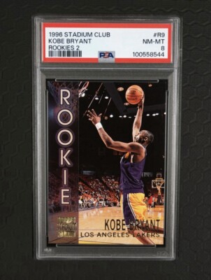 1996 Topps Stadium Club Rookies 2 Kobe Bryant RC #R9 Rookie PSA 8 